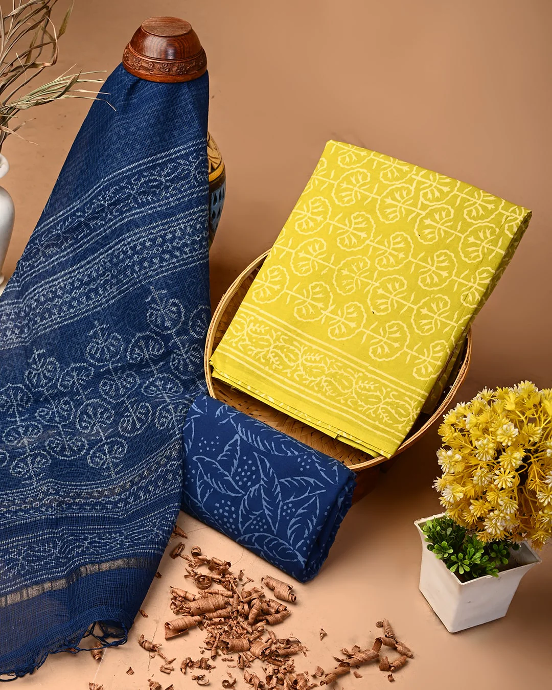 Soft Cotton Suit With Kota Doria Dupatta (BSCOTKO03) - Image 3