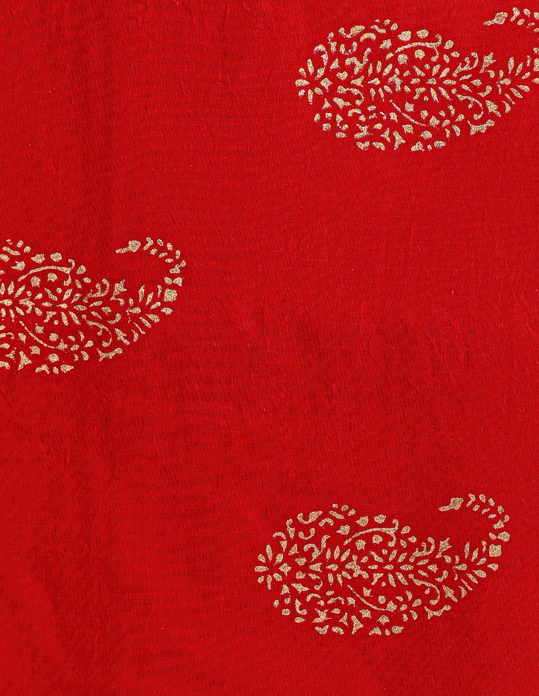 Exclusie Red With Golden Sanganeri Print Suit With Kota Doria Dupatta CFCOTKO15 - Image 2