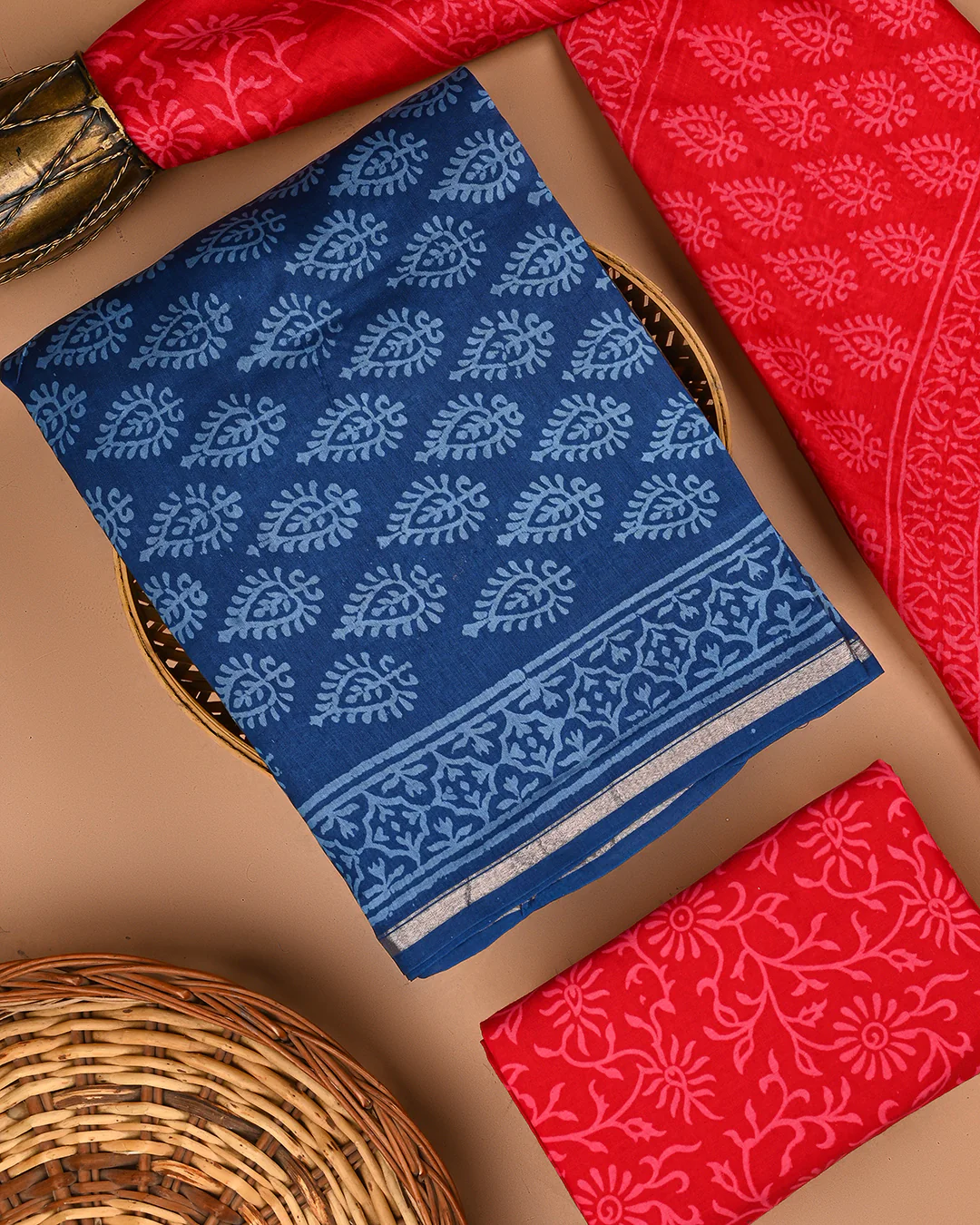 Exclusive Discharge Print Chanderi Silk Suit Set(BSCHACH23) - Image 3