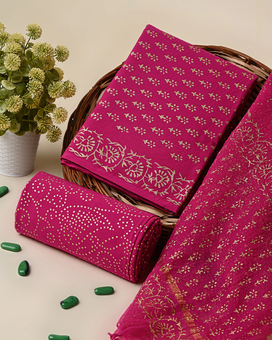 Exclusive Hand Block Print Cotton Suit With Kota Dupatta (BSCOTKO14) - Image 3