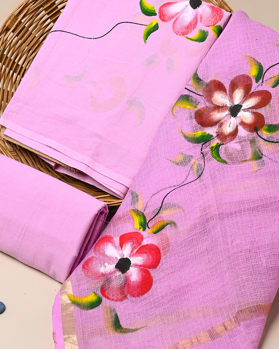 Exclusive Hand Painted Cotton Suit With Kota Dupatta (BSCOTKO125) - Image 3