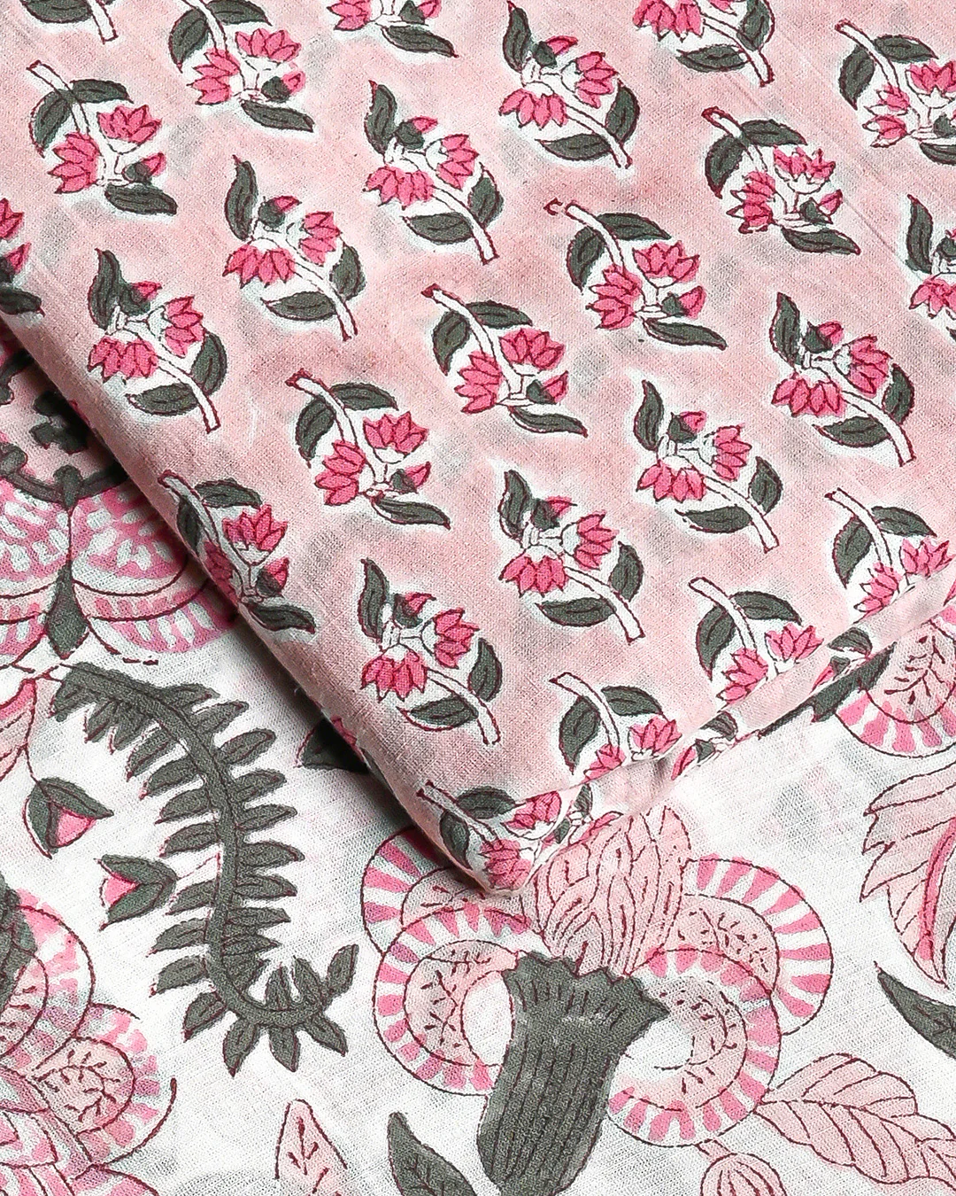 Premium Hand Block Printed Cotton Suit Top And Bottom Set (BSTB13) - Image 3