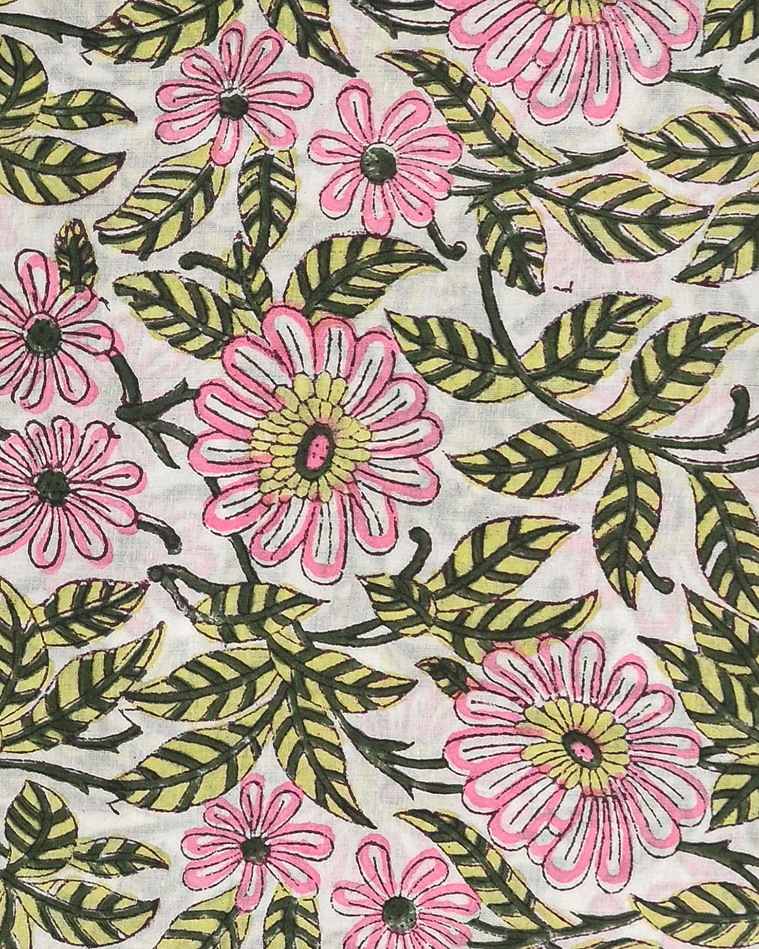 Premium Floral Hand Block Printed Cotton Suit With Cotton Dupatta (BSCOTMU21) - Image 2